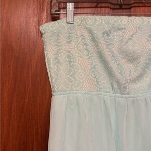 Rue21 Light Blue Lace Strapless Dress
